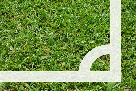 corner of soccer fieldの写真素材