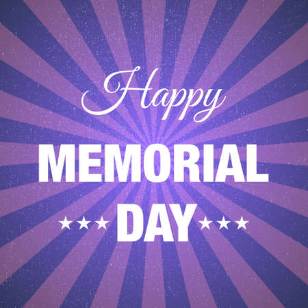 happy memorial day background on sunburst backgroundのイラスト素材