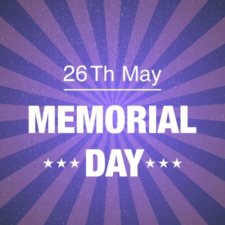 memorial day background on sunburst backgroundのイラスト素材