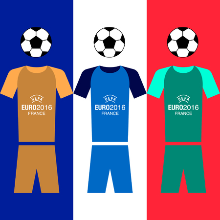 Euro2016 France football championship backgroundのイラスト素材