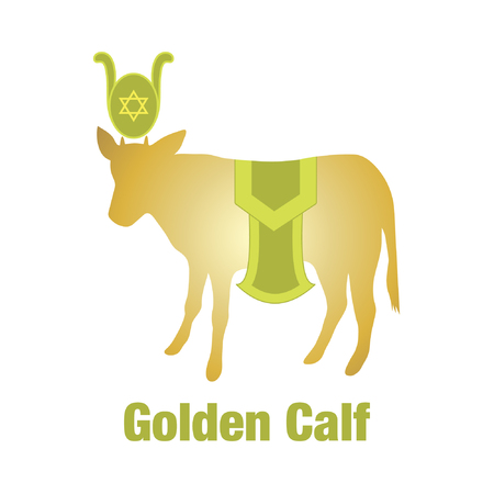 golden calf vector illustrationのイラスト素材