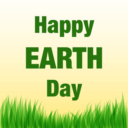 Happy Earth Day typography vector illustration backgroundのイラスト素材