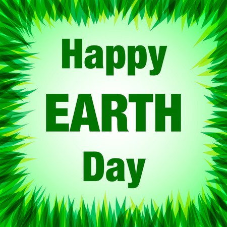 Happy Earth Day typography vector illustration backgroundのイラスト素材