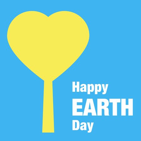 Happy Earth Day typography vector illustration backgroundのイラスト素材
