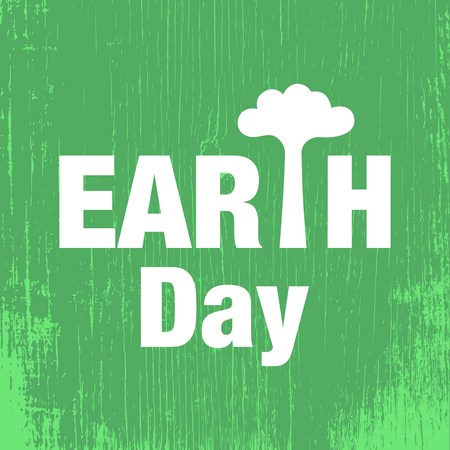 Happy Earth Day typography vector illustration backgroundのイラスト素材