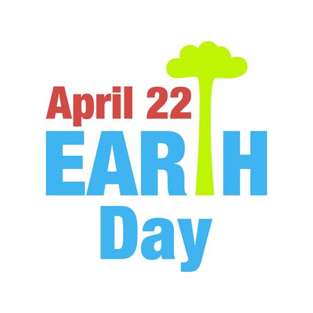 Happy Earth Day typography vector illustration backgroundのイラスト素材