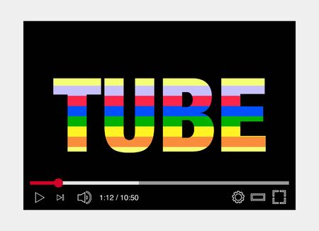 video player screen vector illustrationのイラスト素材
