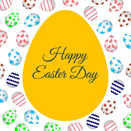 illustration with happy easter day backgroundのイラスト素材