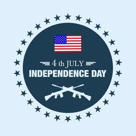 vector illustration with Independence Day backgroundのイラスト素材