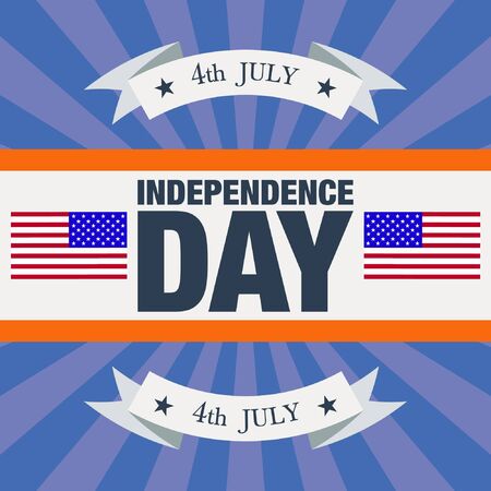 vector illustration with Independence Day backgroundのイラスト素材