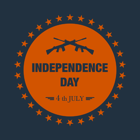 vector illustration with Independence Day backgroundのイラスト素材