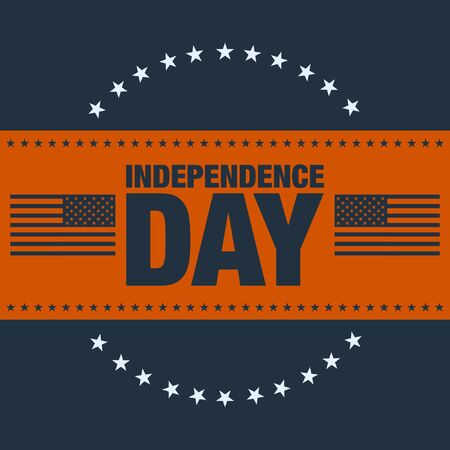 vector illustration with Independence Day backgroundのイラスト素材