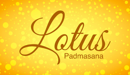 vector illustration with lotus lettering on grunge backghroundのイラスト素材