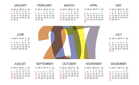 vector illustration with calendar design 2017.Desk calendar for 2017 year.Design desk calendar 2017.Desk calendar template for 2017.Calendar template for year 2017のイラスト素材