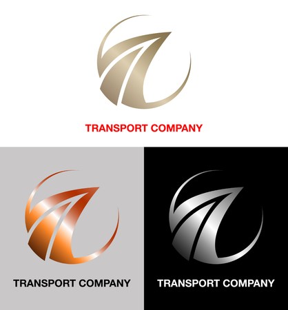vector illustration with set of transport company logoのイラスト素材
