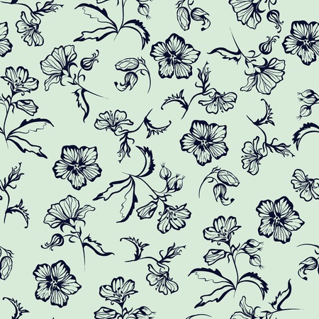 Seamless floral patternのイラスト素材