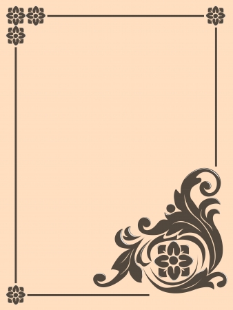 Vintage  design frame for greeting card, invitation, menu. Space for your text or pictureのイラスト素材