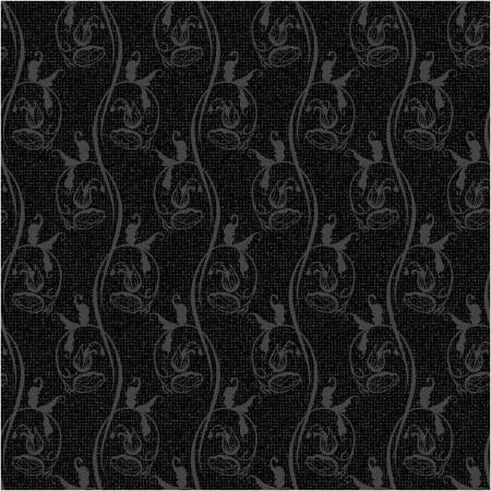Vintage rustic flower seamless pattern on a textile gray backgroundのイラスト素材
