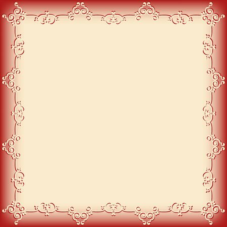 Frame swirling decorative elements ornamental pattern redのイラスト素材
