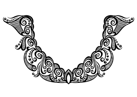Abstract ornamental floral pattern embroidery fashion design for print clothes or shirt のイラスト素材