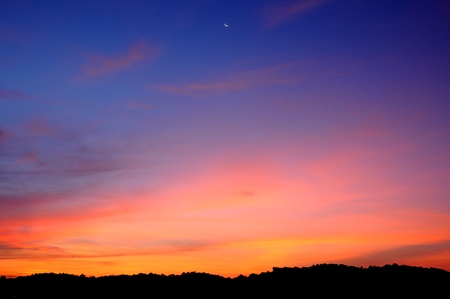 Thon sky at sunset.の写真素材