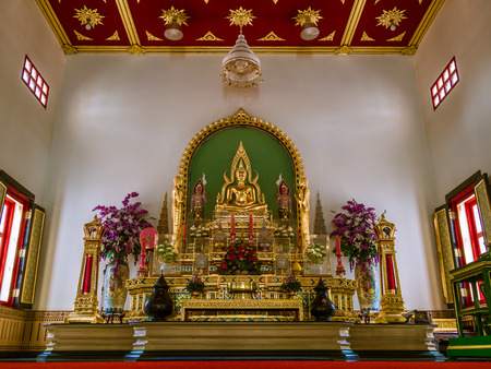 Buddha statue in the temple in Thailand.のeditorial素材