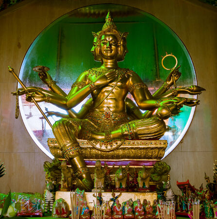 Brahma statue in Thailand.のeditorial素材