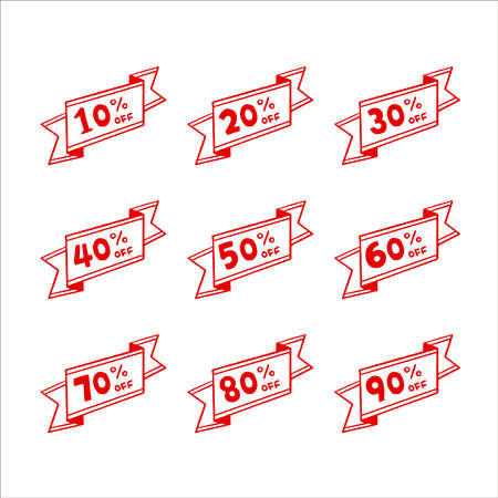 percent discount sign icon. Sale symbol. Special offer label.のイラスト素材