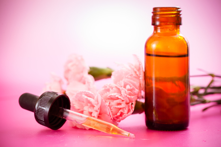Aromatherapy herbal medicine with dropperの写真素材