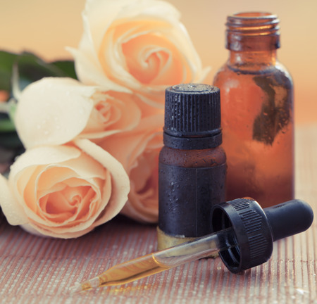 Aromatherapy herbal medicine with dropperの写真素材