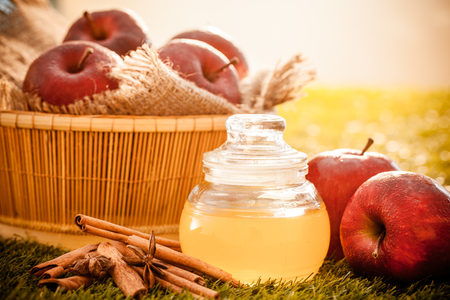 Apple cider vinegar,Healthy drinkの写真素材