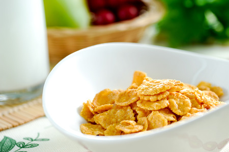 Cornflake cereals in a bowl