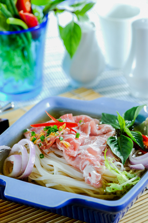 Traditional Vietnamese beef soup phoの写真素材