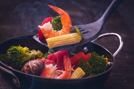 Hot mixed vegetable stire-fried.の写真素材