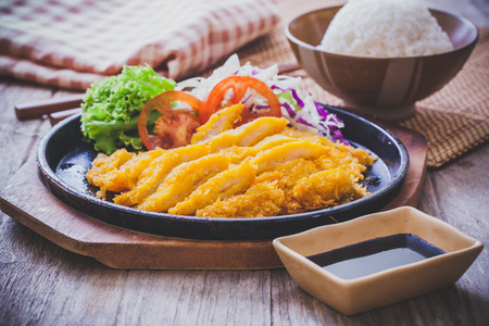 Deep fried pork (tonkutsu),japanese foodの写真素材