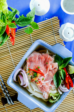 Traditional Vietnamese beef soup pho