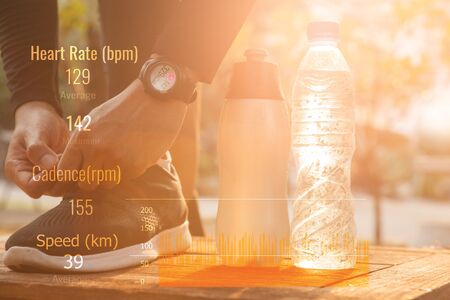 Exercising man notifications on health tracker