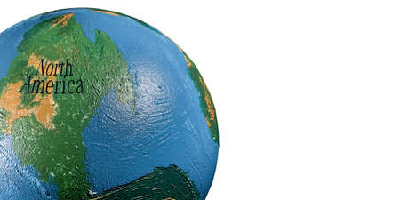 The globe showing north america 3D model