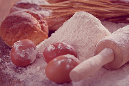 Cooking flour and bread-Filtered Image