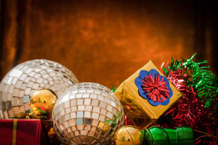 Christmas Messages and objects on grunge  background