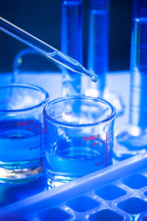 Microbiological pipette in the genetic laboratory