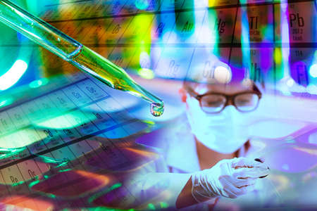 Microbiological pipette in the genetic laboratory