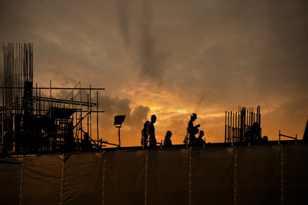 Architect working with in workplaceの写真素材