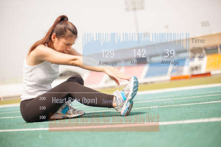 Running track for the athletesの写真素材