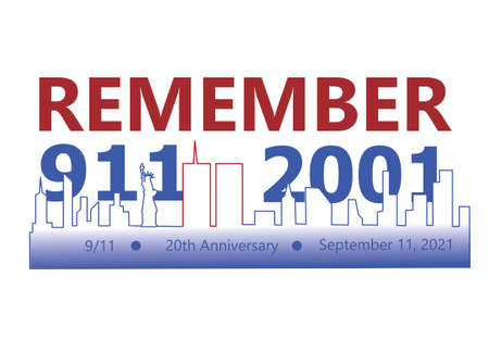 Patriot Day of USA background on Flag of the United States