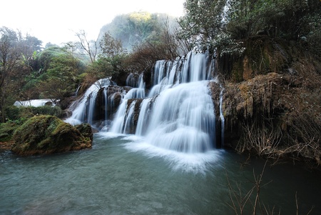 Ti Lo Su Waterfall, Tak, Thailandの写真素材