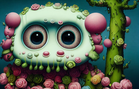 funny strange cartoon characters monster rubber