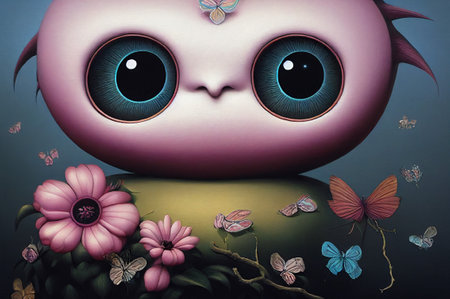 Funny cartoon animal charactermonster rubber 3dの写真素材