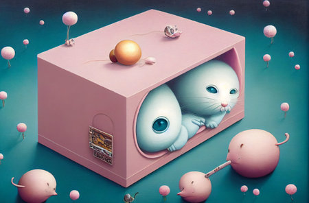 funny strange cartoon characters monster rubberの写真素材