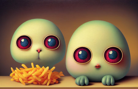 Funny cartoon animal charactermonster rubber 3d